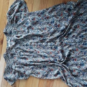 Button front, v neck blouse